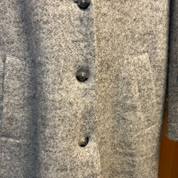 Garnet Hill Sadie Wool Coat - Light Grey - Picture 2 of 10